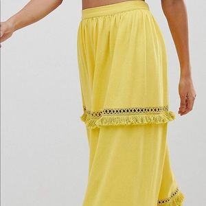 ASOS Design Maxi Skirt with Tassel Trim